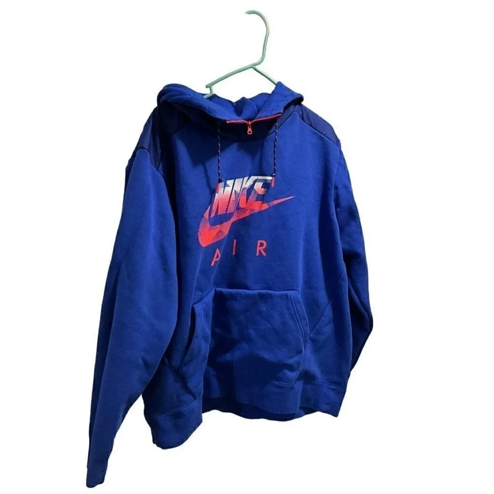 Nike‎ Air Fleece Men’s Pullover Hoodie Size 2XL Blue